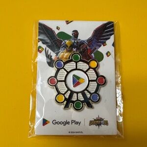 RARE! Marvel Multicolor Enamel Pin with Google Play Logo SD Comic Con 2024